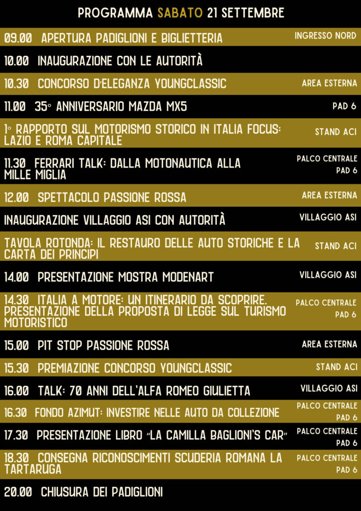 motoricapitale programma 21/09/2024